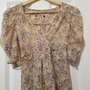 Topshop floral tea dress pansy kate moss